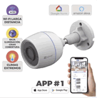 CS-H3C :: C&aacute;mara Bala EZVIZ 2 Megapixel Lente 4 mm &aacute;ngulo de visi&oacute;n horizontal 82 grados WiFi 802.11b/g/n IR 30 mts. dWDR P2P Detecci&oacute;n Humana por IA Grabaci&oacute;n en Nube para Exterior