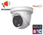 DS-2TD1217-2/QA :: C&aacute;mara IP Turret Dual T&eacute;rmica HeatPro 4 MP Lente 2 mm / Detecci&oacute;n de Temperatura / Alerta Visual y Audible / PoE / IP67