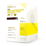 PRO-CAT-5E :: Bobina de 305 Mts. de Cable UTP Linked PRO Cat 5e para Voz, Datos, Video CCTV Anal&oacute;gico y MegaPixel para Interior Color Exterior Gris